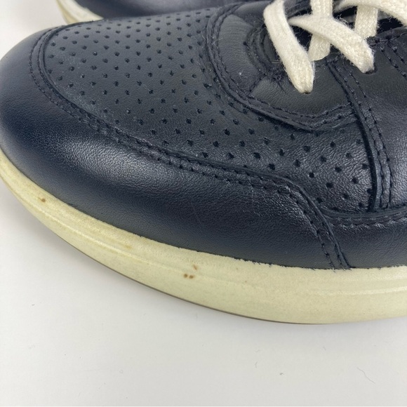 Ecco Soft 7 Black Leather Lace Up Runner Sneaker Comfortable Shoes Size 8 - Picture 2 of 16